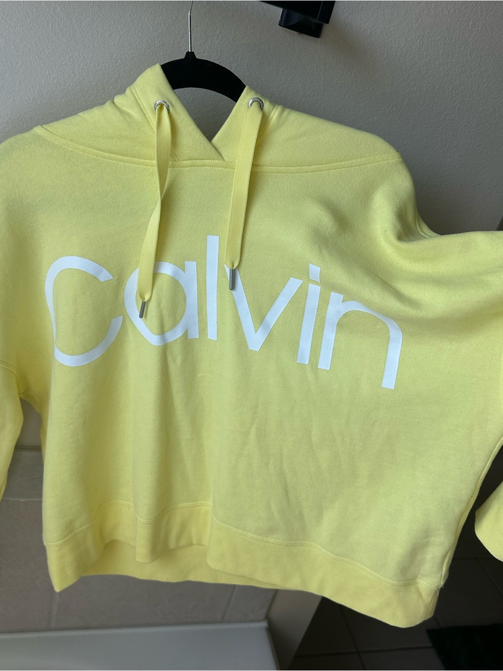 Calvin Klein Yellow Logo Crewneck Hoodie